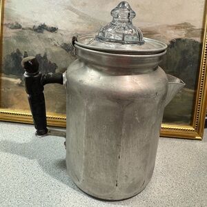 Vintage aluminum coffee percolator